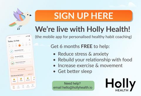 Holly Health - sign up here!